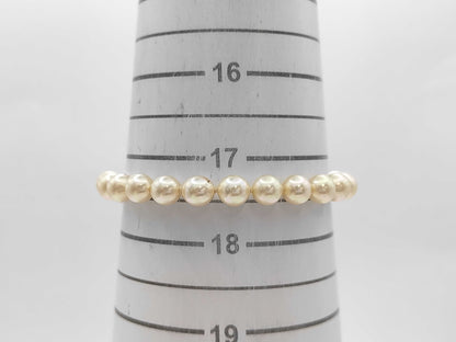 Faux Pearl/Semi-Round Pearl, Diameter: Approx. 6.5-7.5mm, Sterling Silver, 53.6g, Other Accessories 