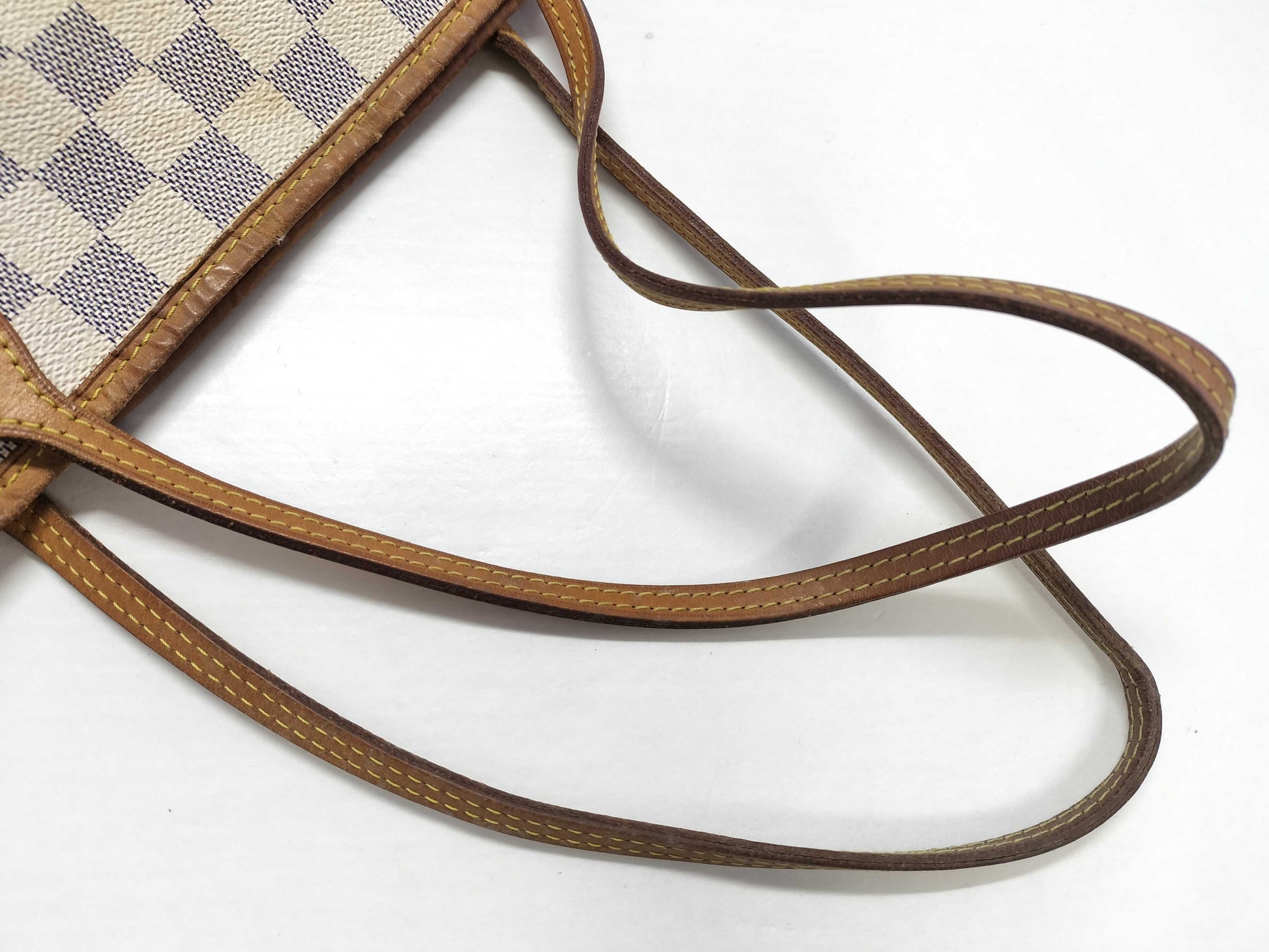 LOUIS VUITTON Damier Azur Louis Vuitton Damier Neverfull Tote Bag