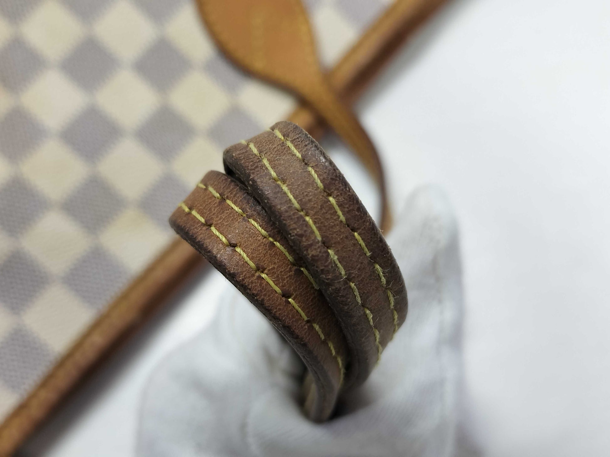 LOUIS VUITTON Damier Azur Louis Vuitton Damier Neverfull Tote Bag