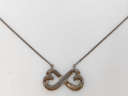 Tiffany & Co. Tiffany Double Loving Heart Necklace 925 Necklace