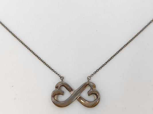 Tiffany & Co. Tiffany Double Loving Heart Necklace 925 Necklace
