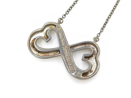 Tiffany & Co. Tiffany Double Loving Heart Necklace 925 Necklace
