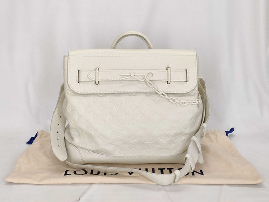 LOUIS VUITTON Steamer PM Monogram Taurillon Leather Handbag by Virgil Abloh, M53279 TR0119