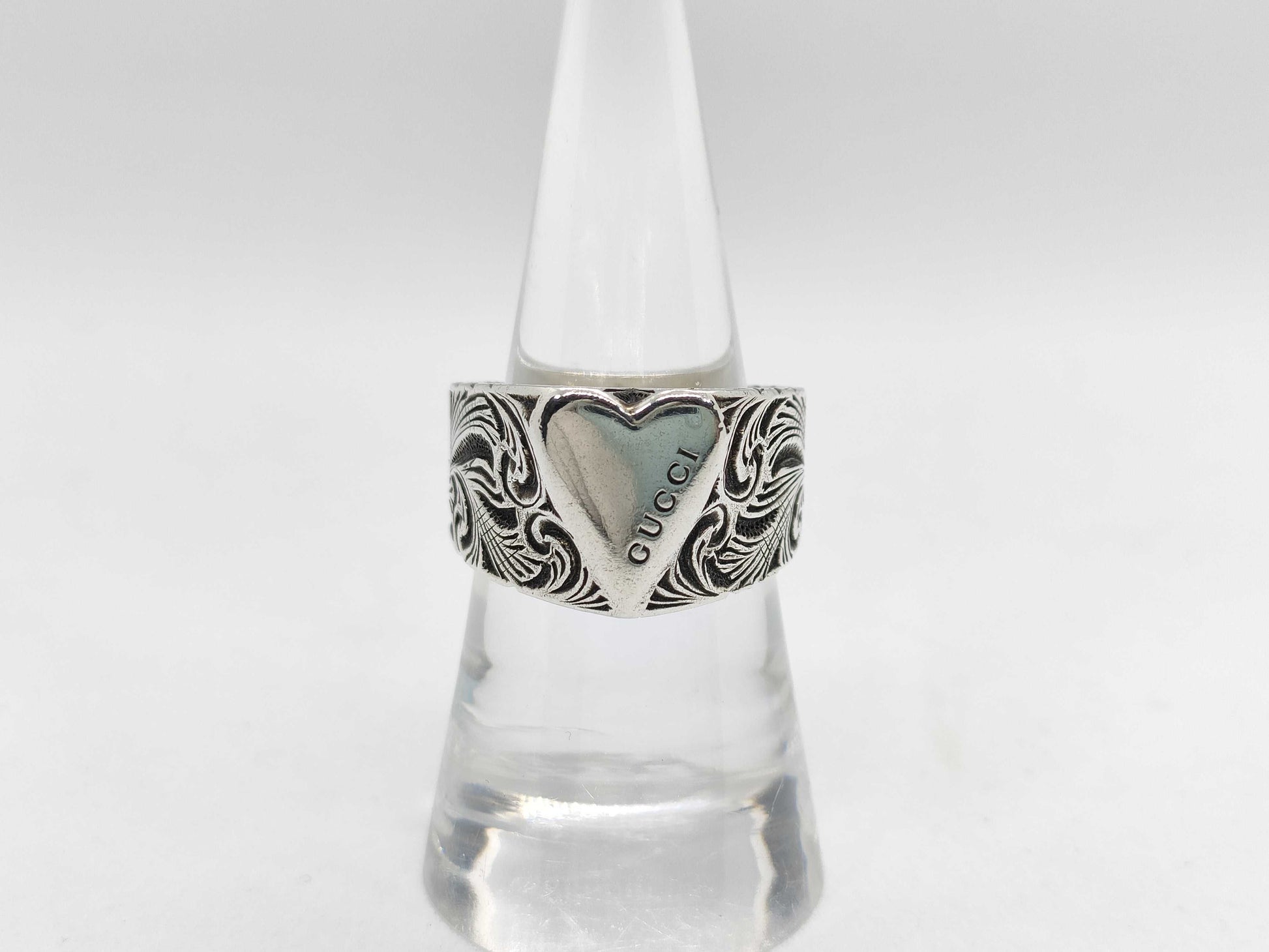GUCCI Heart Arabesque Ring Sv925