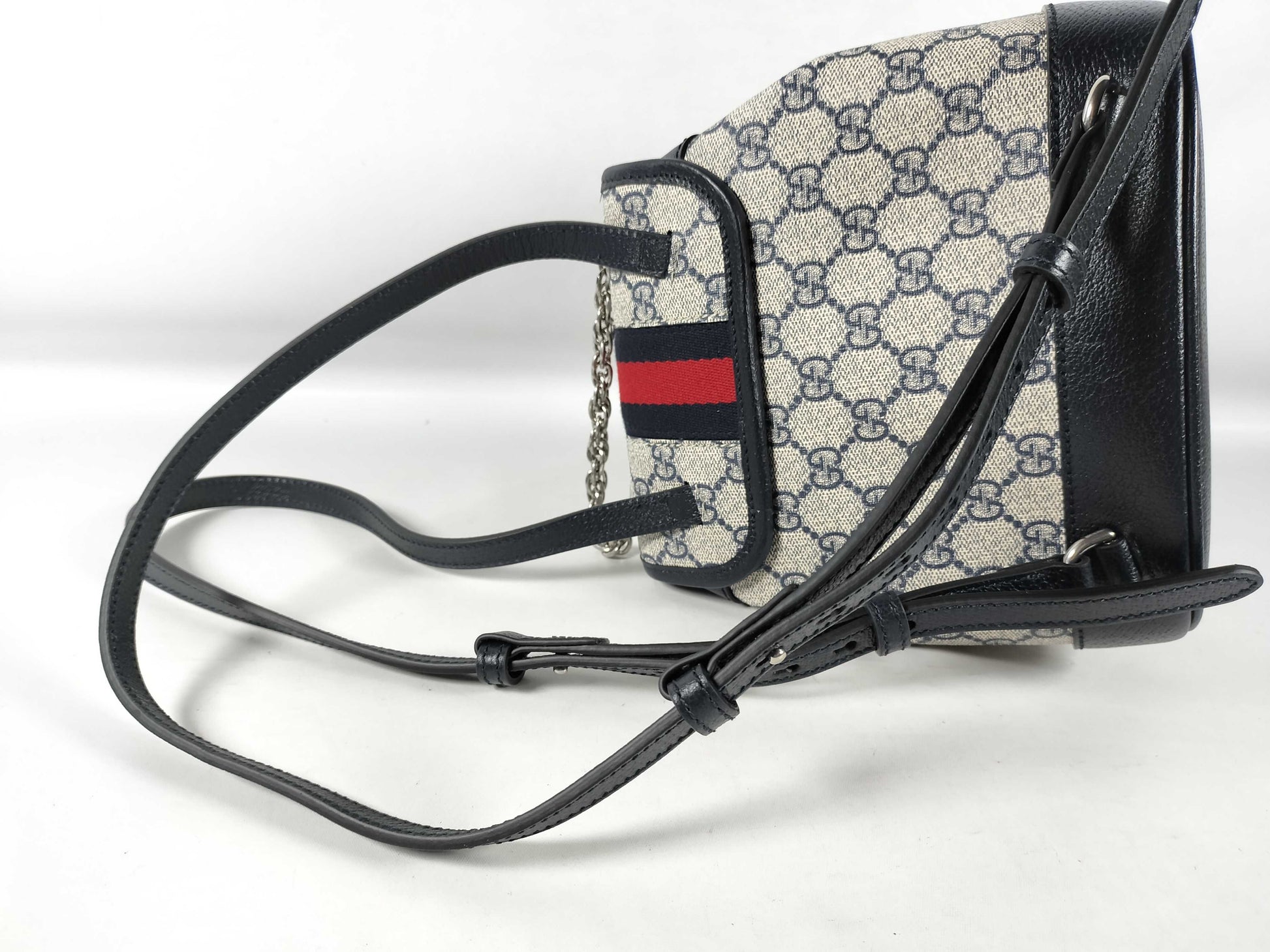 GUCCI OPHIDIA 795221 96IWN Navy Backpack