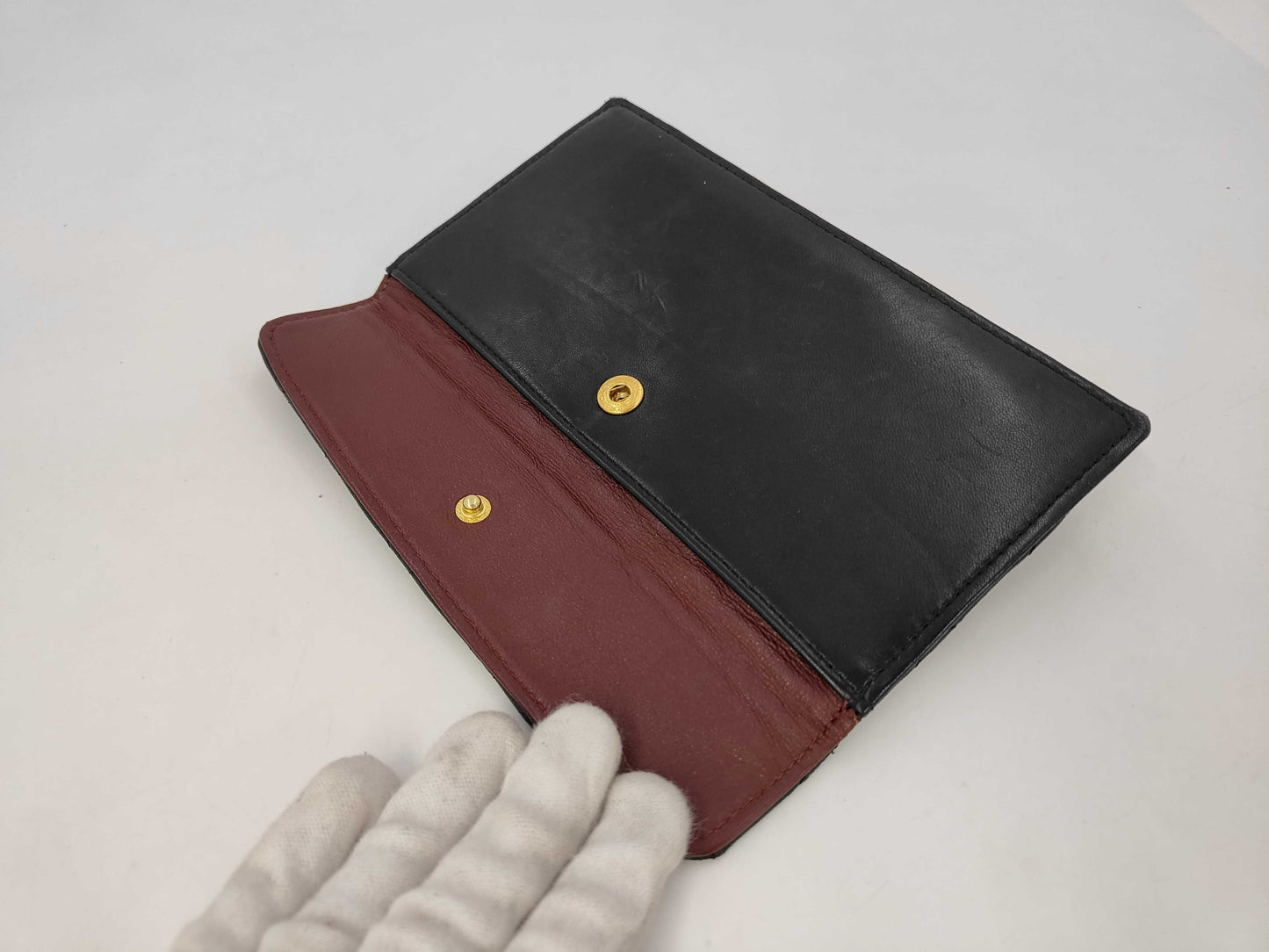 CHANEL CHANEL Back Attached Pouch Lambskin Matelasse Pouch