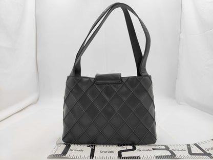 CHANEL Lambskin Bicolor Lamb Turnlock Tote Bag with Seal