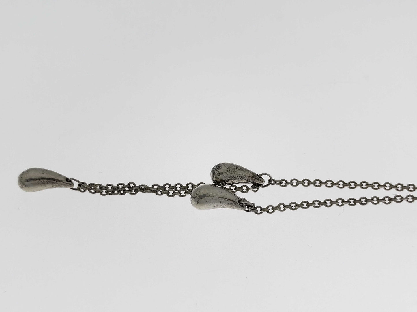 Tiffany & Co. Elsa Peretti Teardrop Necklace, 3-Piece, SV925, 7.5g
