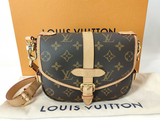 LOUIS VUITTON Monogram Saumur BB M46740 Shoulder Bag in Brown