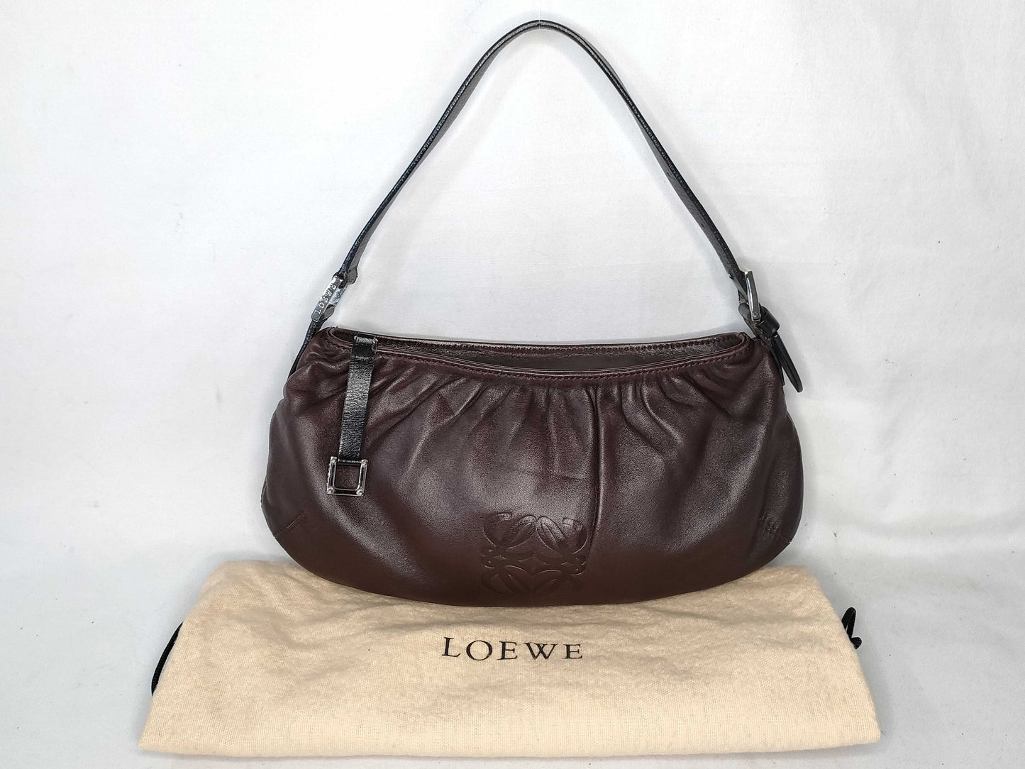 LOEWE Anagram Nappa Leather Accessory Pouch Handbag