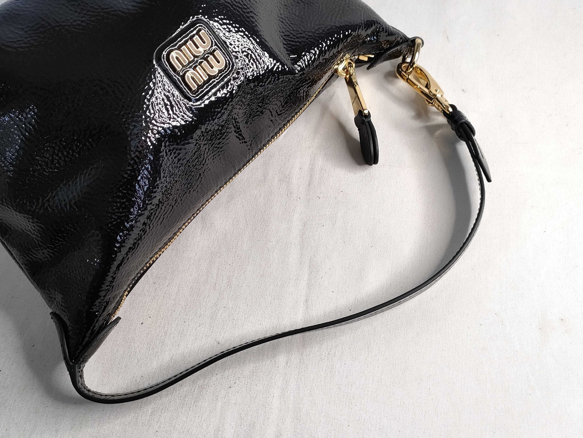 Miu Miu Naplak Accessory Pouch Current Model Black Handbag