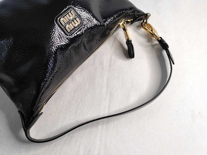 Miu Miu Naplak Accessory Pouch Current Model Black Handbag