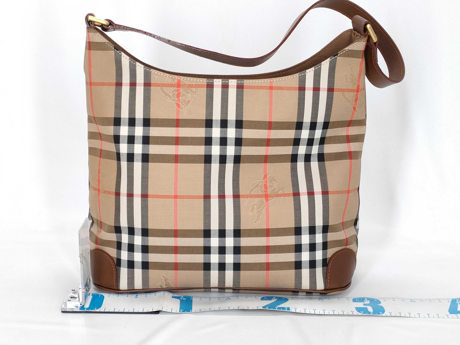 Burberrys BURBERRY Check Tote Bag Canvas/Leather Multicolor Shoulder Bag