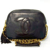 CHANEL Matelasse Deca Coco Lambskin Fringed Chain Shoulder Bag, Black, No Serial Number Seal