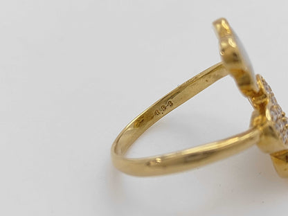 Shell D0.33ct K18 4.1g Ring 