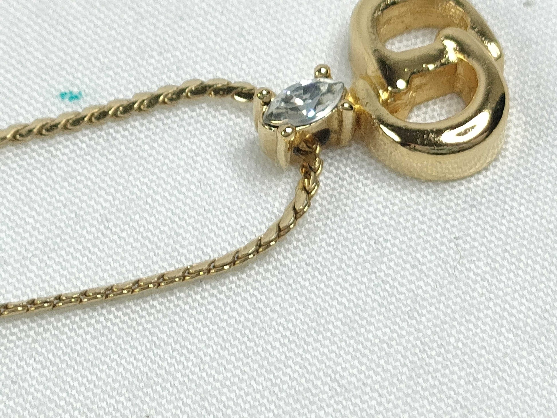 Dior CD logo oval pendant necklace