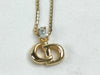 Dior CD logo oval pendant necklace