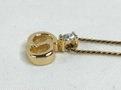 Dior CD logo oval pendant necklace