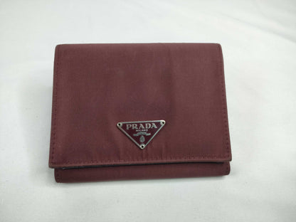 PRADA Nylon Prada Tri-fold Wallet