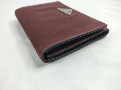 PRADA Nylon Prada Tri-fold Wallet
