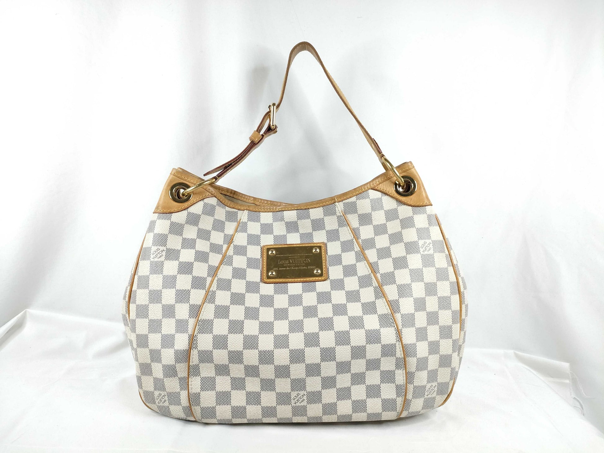 LOUIS VUITTON Damier Azur Louis Vuitton Galliera Damier Azur Shoulder Bag