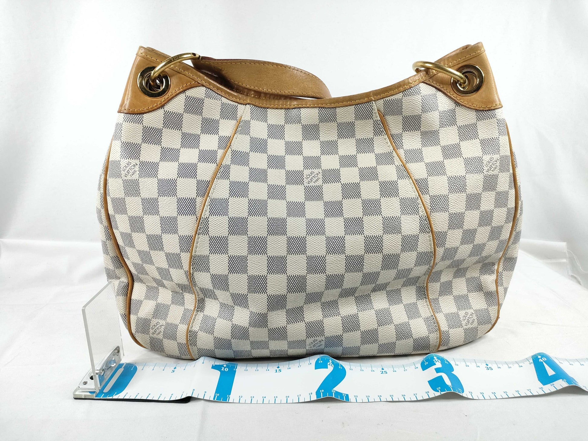 LOUIS VUITTON Damier Azur Louis Vuitton Galliera Damier Azur Shoulder Bag