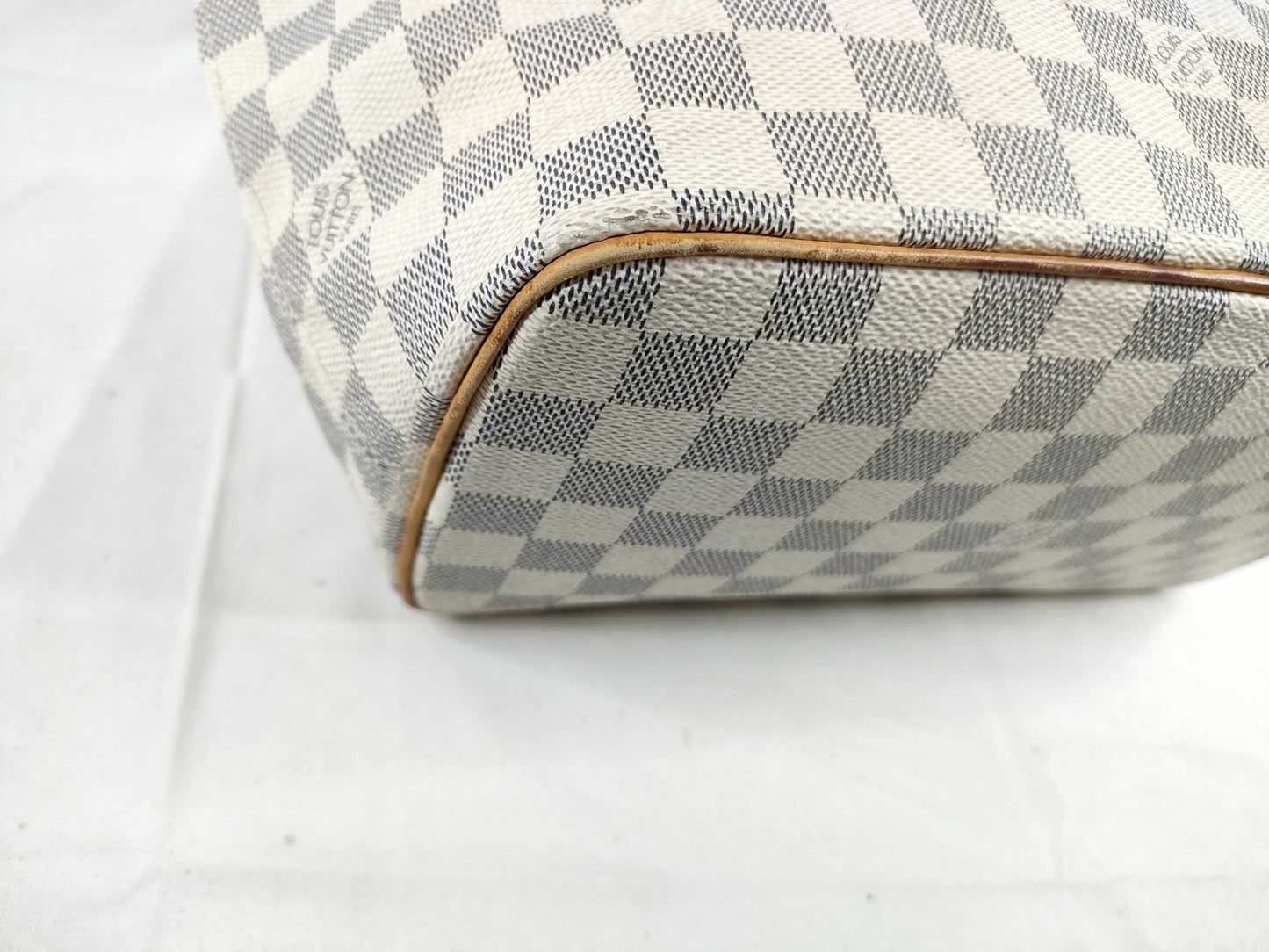 LOUIS VUITTON Damier Azur Saleya PM N51186 Handbag with Initials