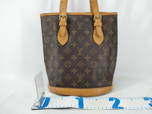 LOUIS VUITTON Monogram Bucket PM M42238 Tote Bag