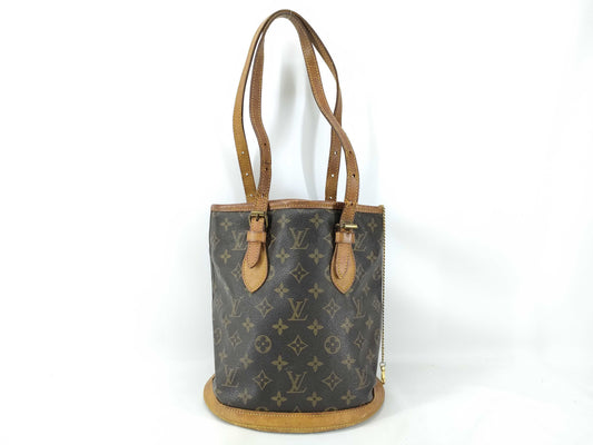 LOUIS VUITTON Monogram LOUISVUITTON M42238 Monogram Bucket PM 881 Tote Bag