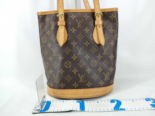 LOUIS VUITTON Monogram Bucket PM M42238 Tote Bag