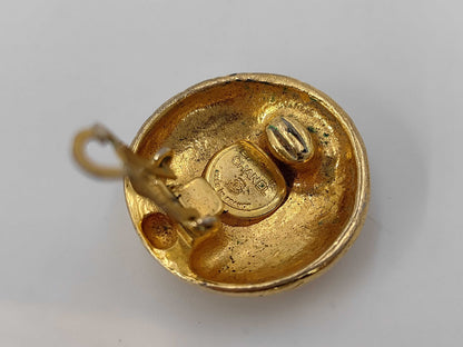 CHANEL CHANEL Logo Earrings Gold Earrings