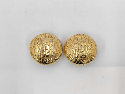 CHANEL CHANEL Logo Earrings Gold Earrings
