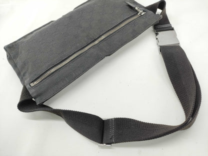 GUCCI GG Canvas Waist Bag, Black, 28566 002058