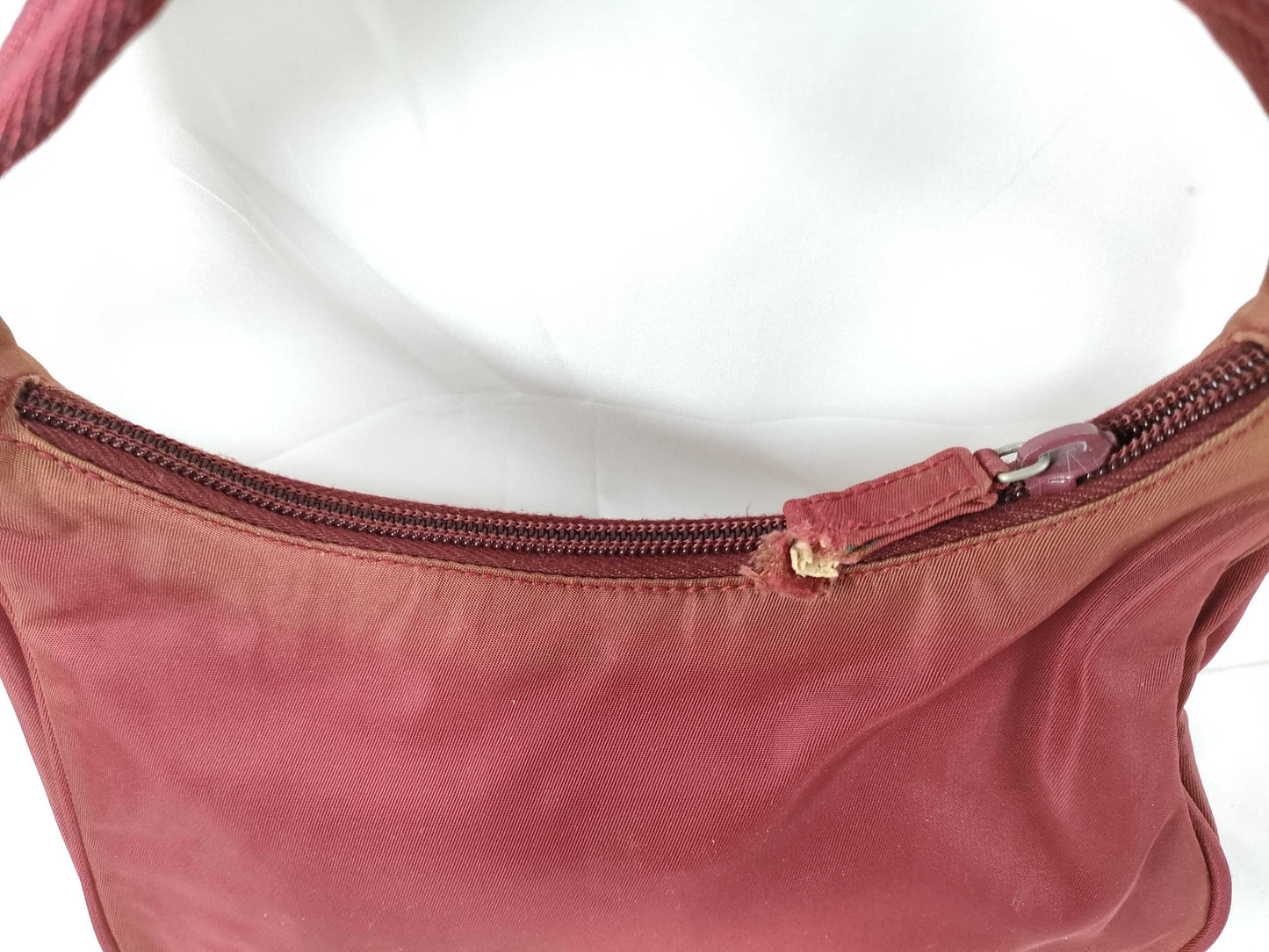 PRADA PRADA Prada Handbag with Triangular Logo Plate, Red