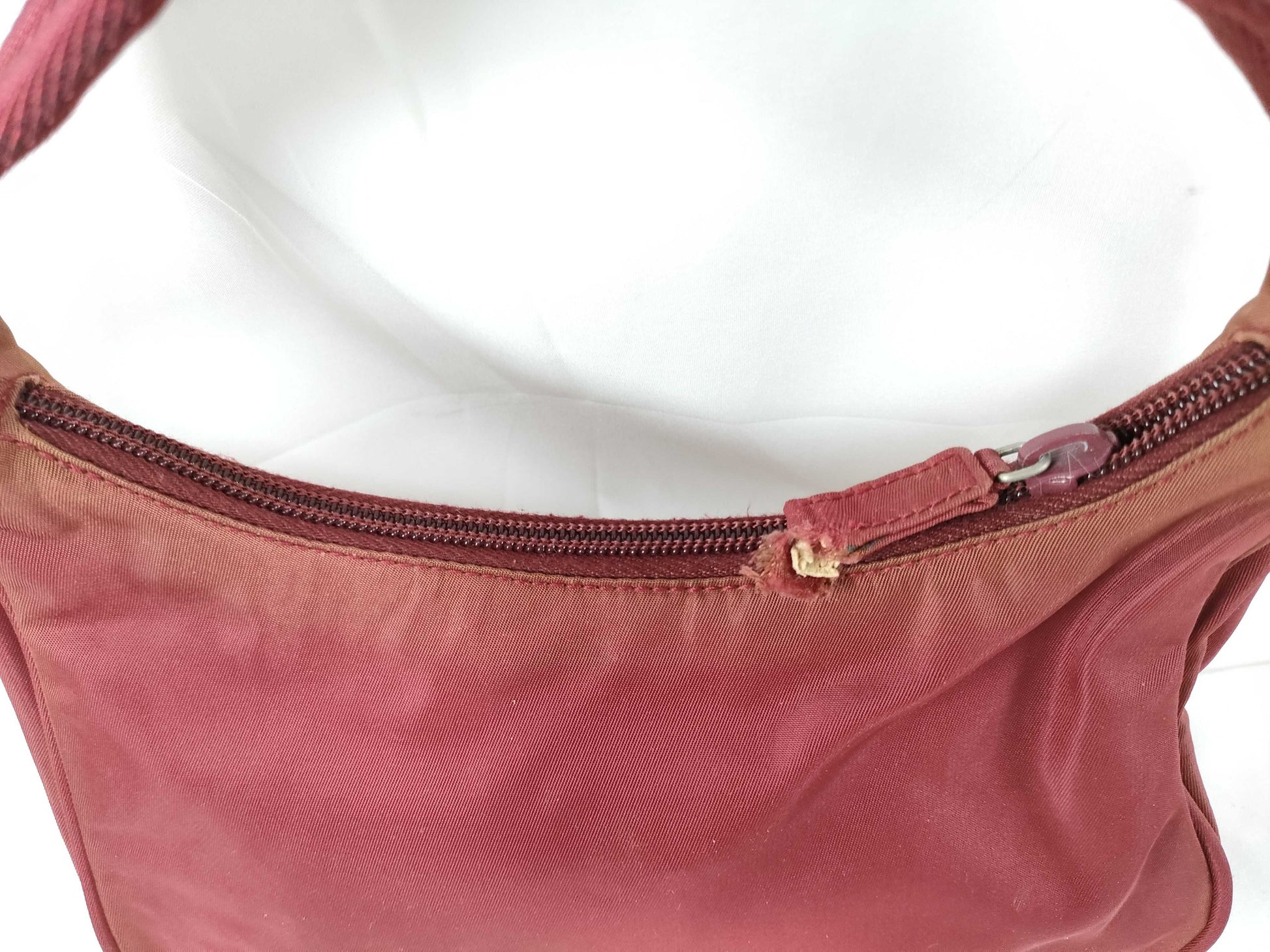 PRADA PRADA Prada Handbag with Triangular Logo Plate, Red