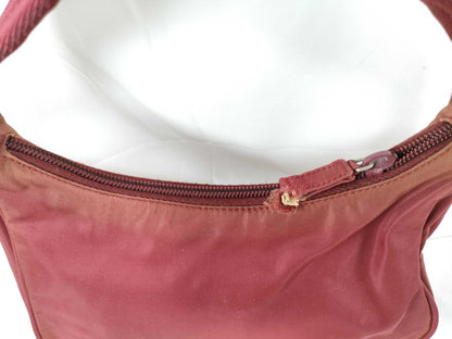 PRADA PRADA Prada Handbag with Triangular Logo Plate, Red