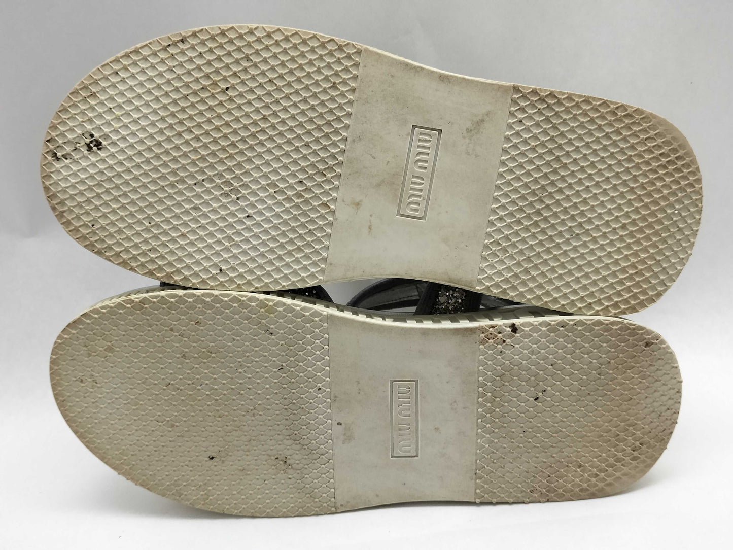 Miu Miu MIU MIU Sport Sandals Glitter Logo Sole Size 36 Platform Logo Sandals