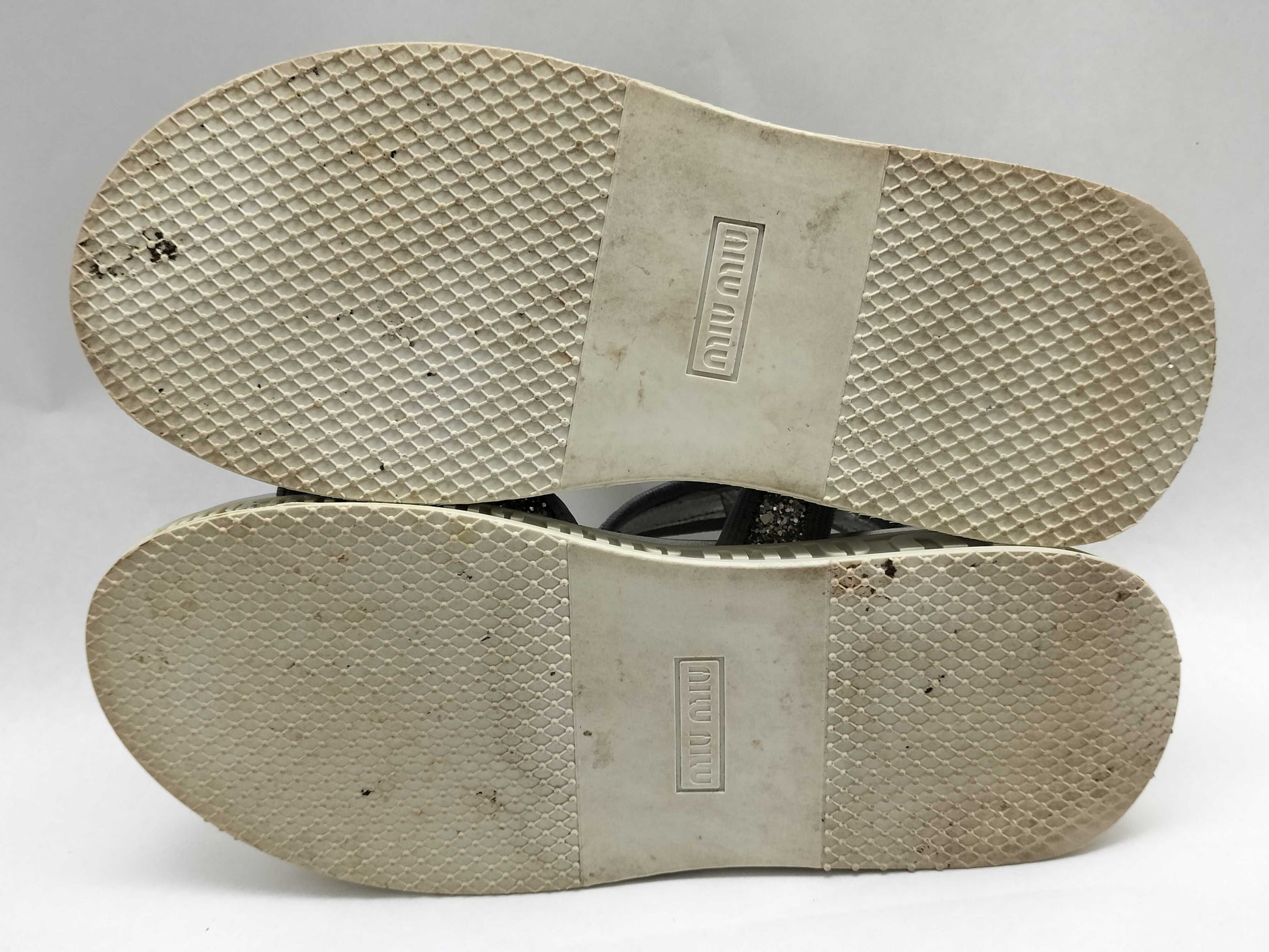 Miu Miu MIU MIU Sport Sandals Glitter Logo Sole Size 36 Platform Logo Sandals