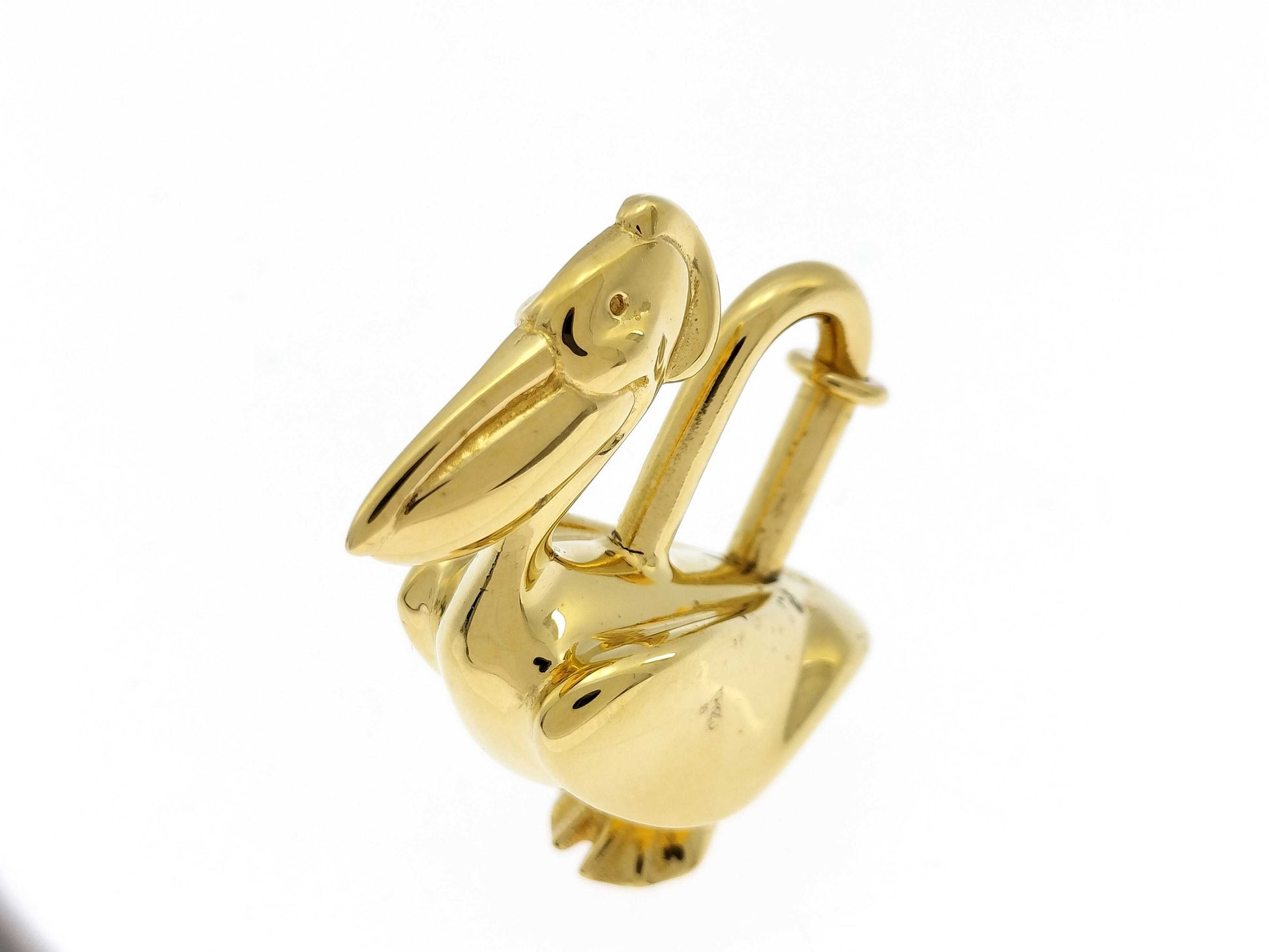 HERMES Pelikan Cadena 1992 Gold Charm