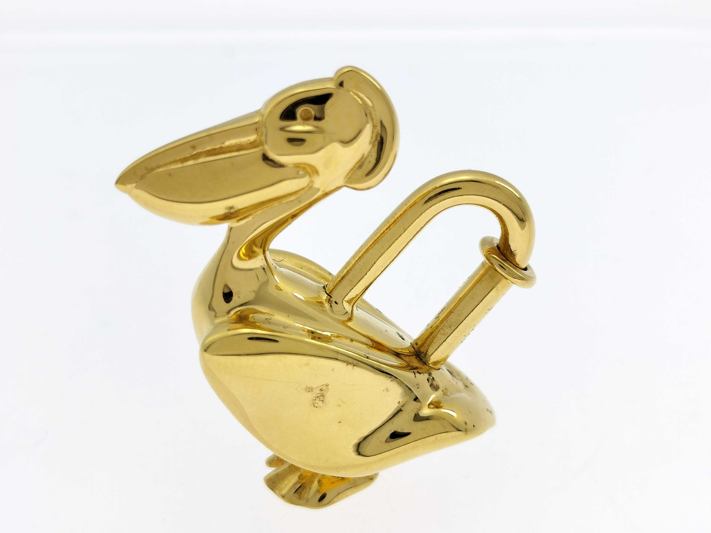 HERMES Pelikan Cadena 1992 Gold Charm