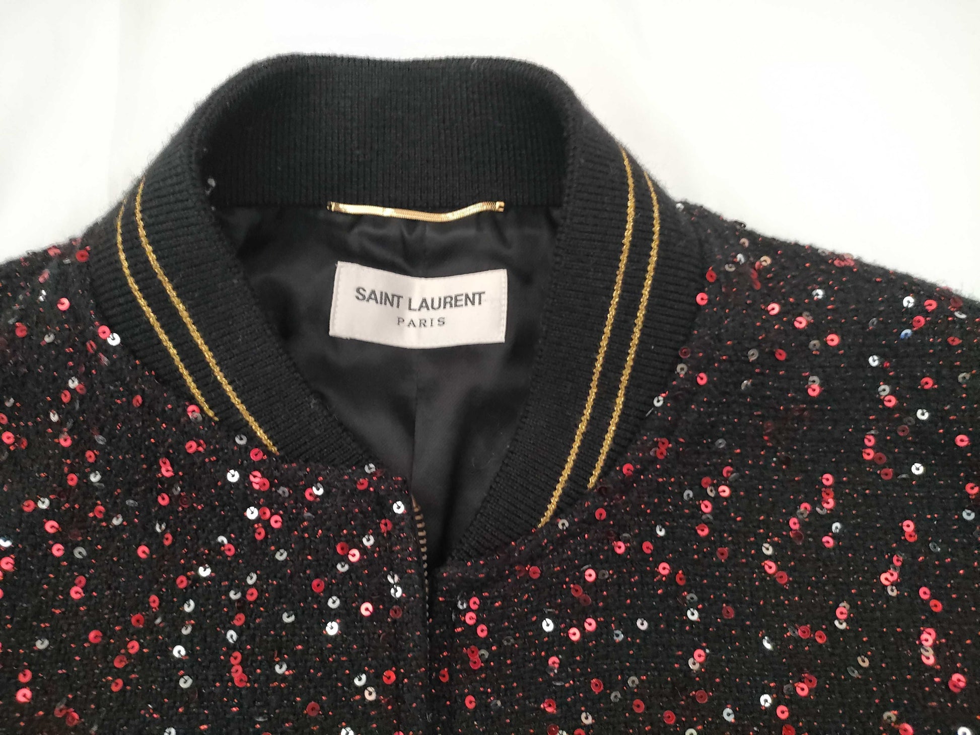 SAINT LAURENT Sequin Blouson Jacket