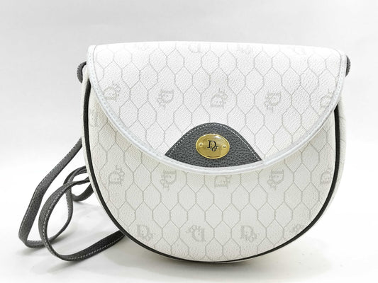 Dior Honeycomb Shoulder Pouch White Shoulder Bag