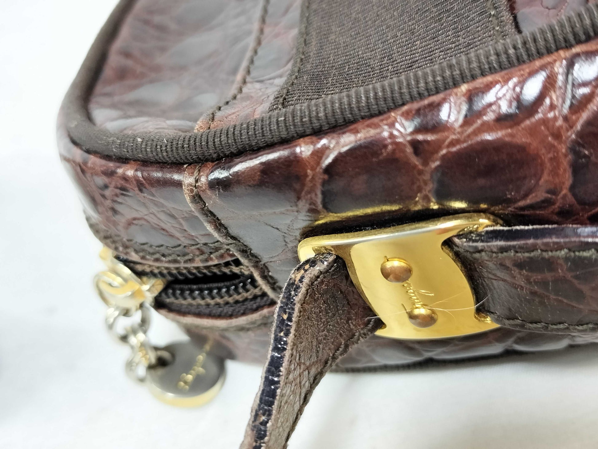 Salvatore Ferragamo Vara Embossed Shoulder Bag