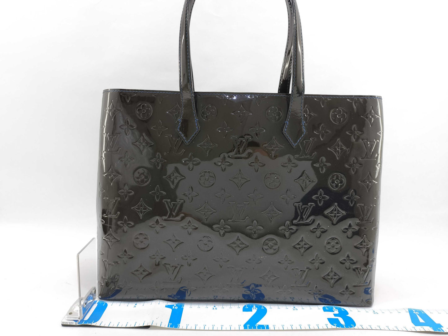 LOUIS VUITTON Vernis Wilshire MM M91645 Handbag Tote Bag