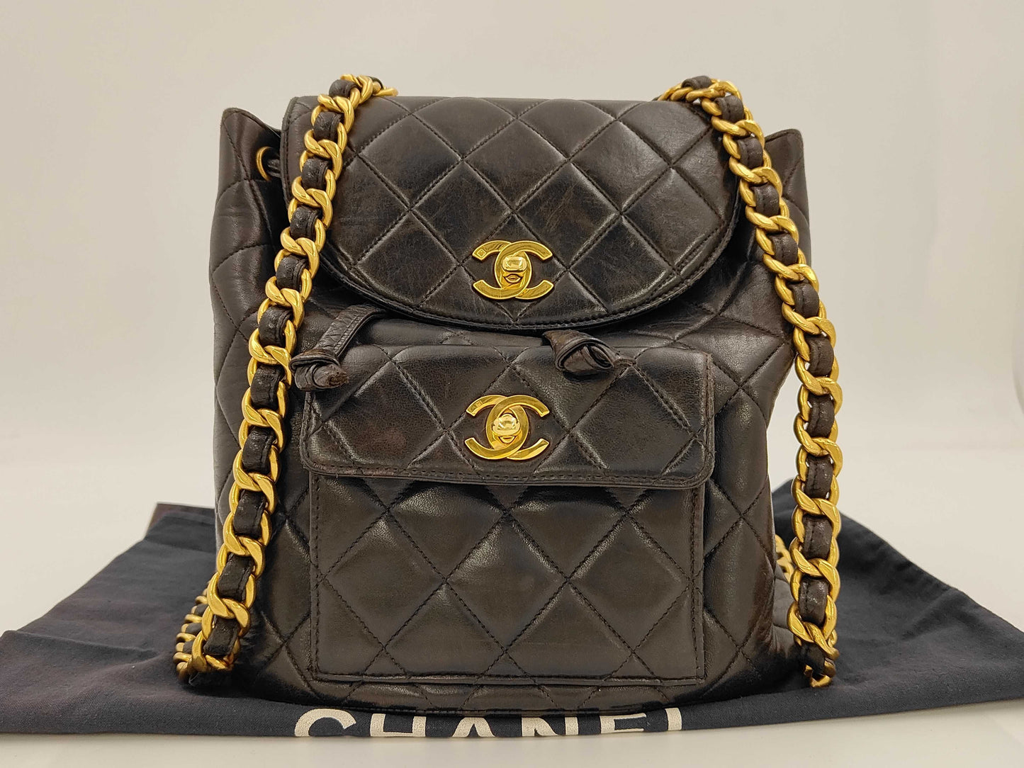 CHANEL CHANEL Matelasse Backpack Lambskin Black Backpack