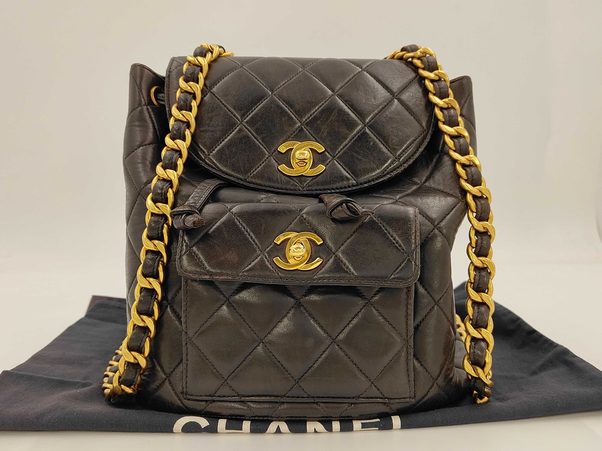 CHANEL CHANEL Matelasse Backpack Lambskin Black Backpack