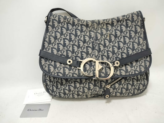 Dior Trotter Shoulder Bag, Trotter Canvas Navy