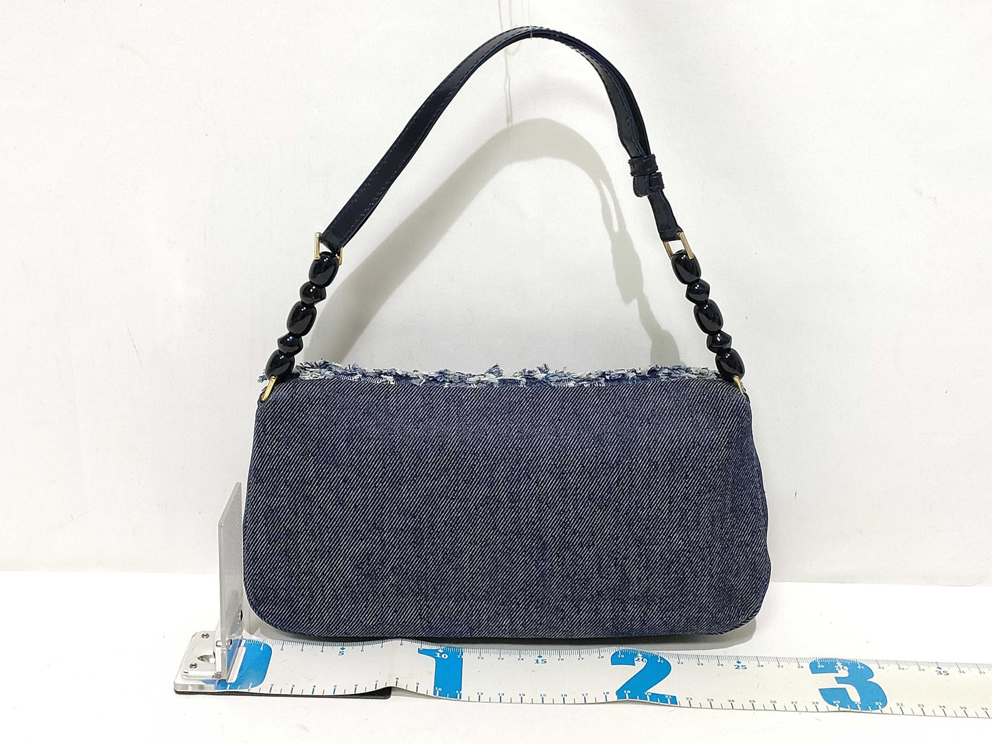 Dior Marispearl Denim Blue Shoulder Bag