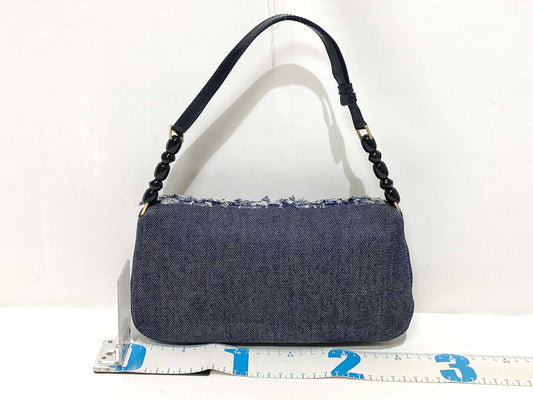 Dior Marispearl Denim Blue Shoulder Bag