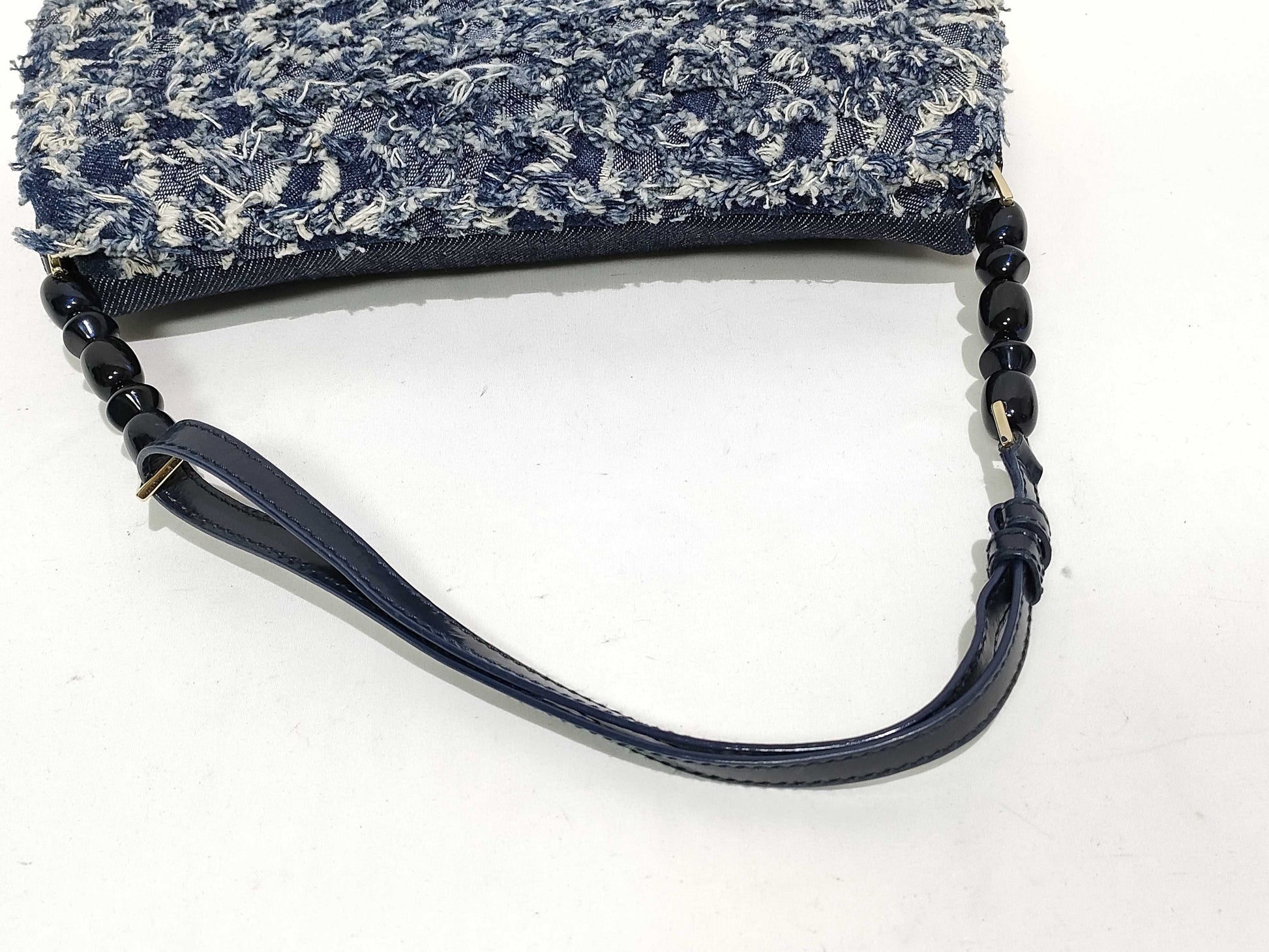Dior Marispearl Denim Blue Shoulder Bag